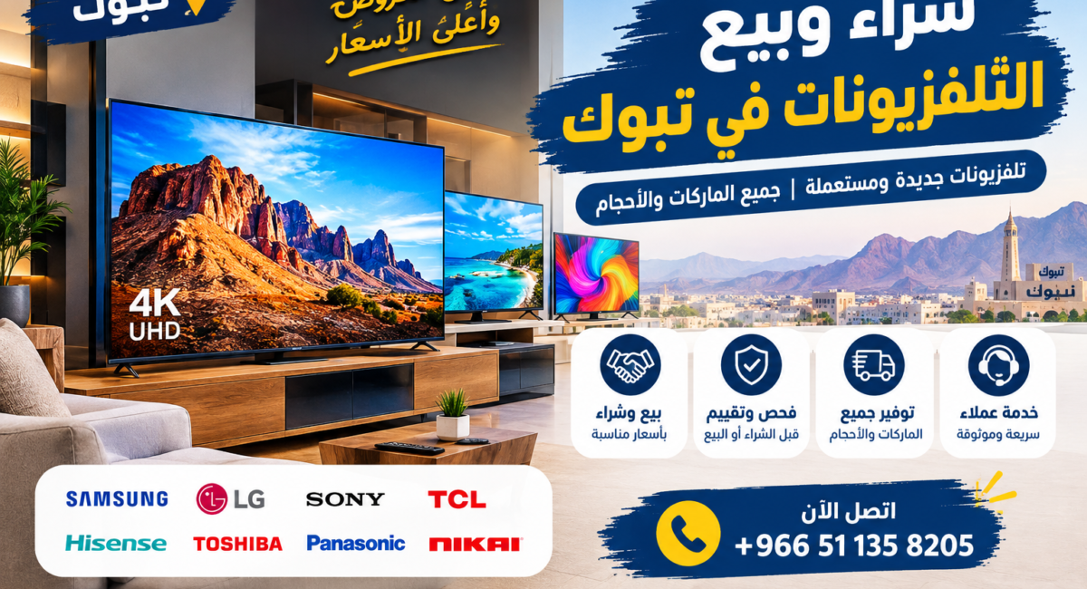 شراء وبيع التلفزيونات في تبوك | جديدة ومستعملة جميع الماركات شراء وبيع التلفزيونات في تبوك | جديدة ومستعملة جميع الماركات